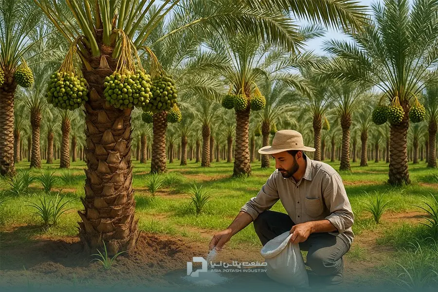 کوددهی نخل خرما برای افزایش باردهی و کیفیت خرما